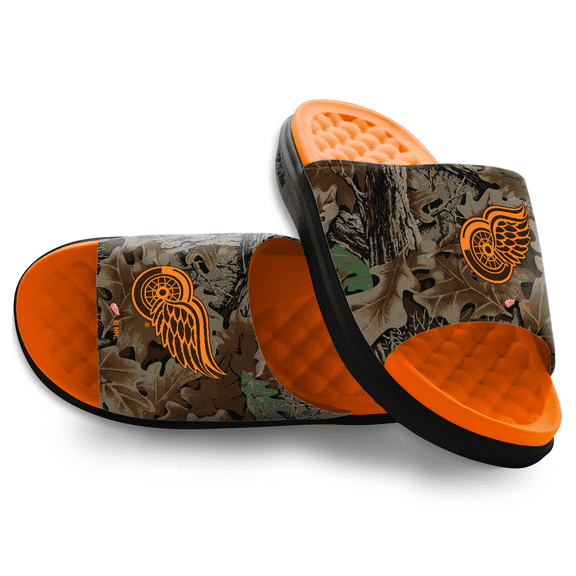 ISlide Detroit Red Wings RealTree Advantage Camo Motive Slide Sandals