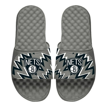 ISlide Gray Brooklyn Nets High Energy Slide Sandals