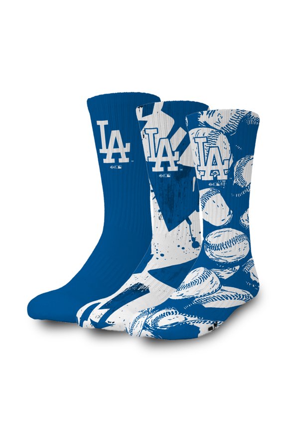 Los Angeles Dodgers Three-Pack Lifestyle Crew Socks Set