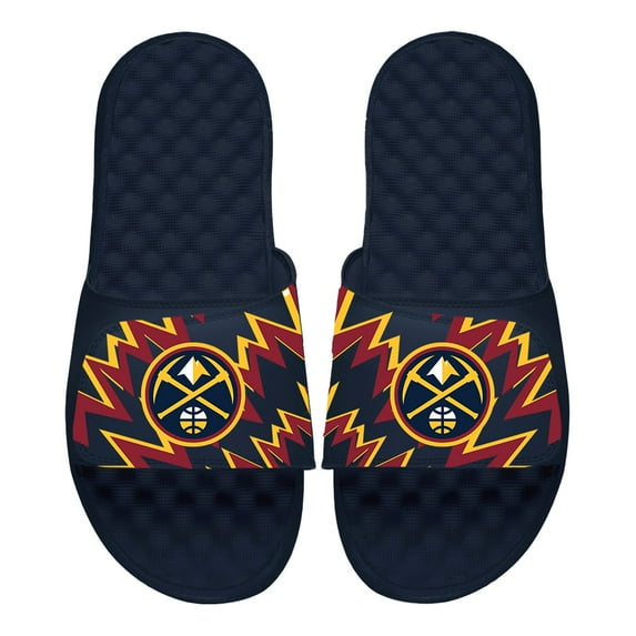 ISlide Navy Denver Nuggets High Energy Slide Sandals
