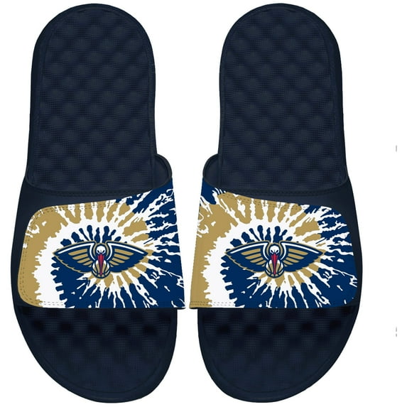 ISlide Navy New Orleans Pelicans Tie Dye Slide Sandals