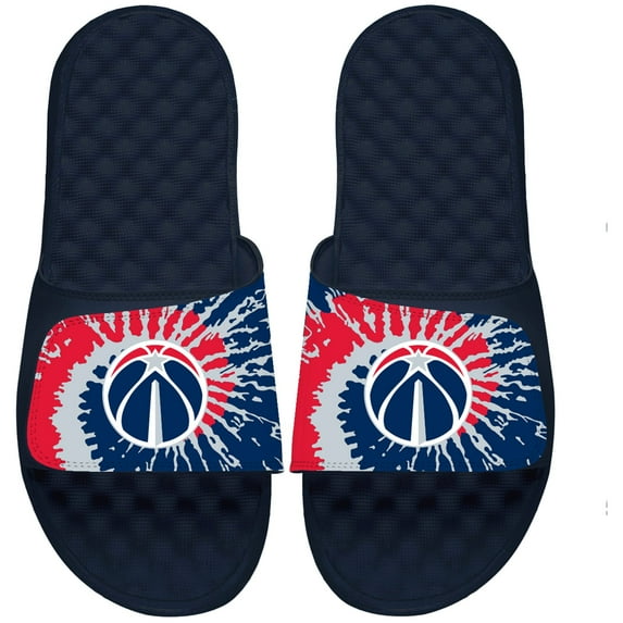 ISlide Navy Washington Wizards Tie Dye Slide Sandals