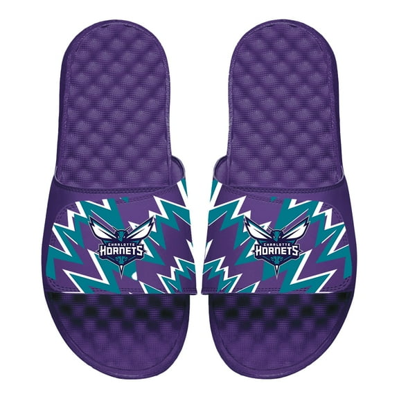 ISlide Purple Charlotte Hornets High Energy Slide Sandals