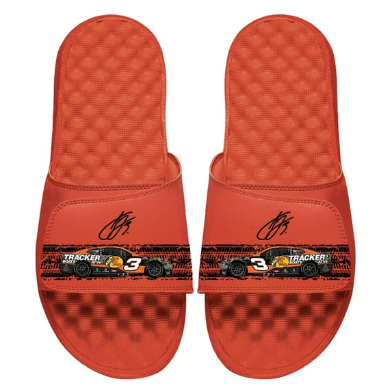 ISlide Red Austin Dillon Car Signature Stack Slide Sandals