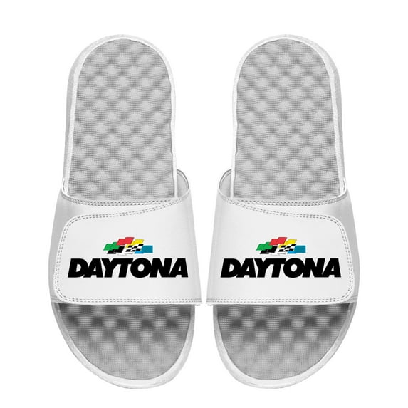 ISlide White Daytona 500 Alternate Logo Slide Sandals