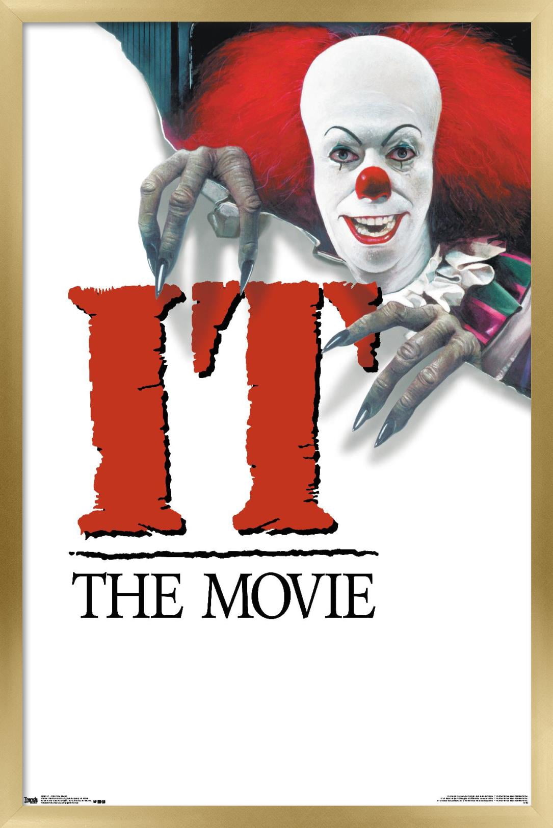 IT - 1990 One Sheet Wall Poster, 14.725" x 22.375", Framed