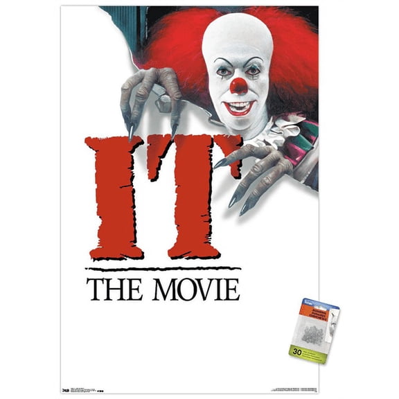 IT - 1990 One Sheet Wall Poster with Push Pins, 22.375" x 34"