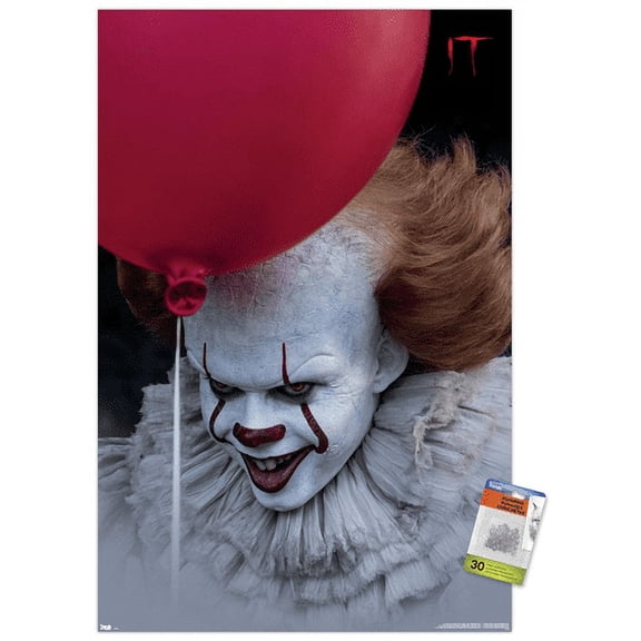 IT - Balloon Wall Poster with Push Pins, 22.375" x 34"