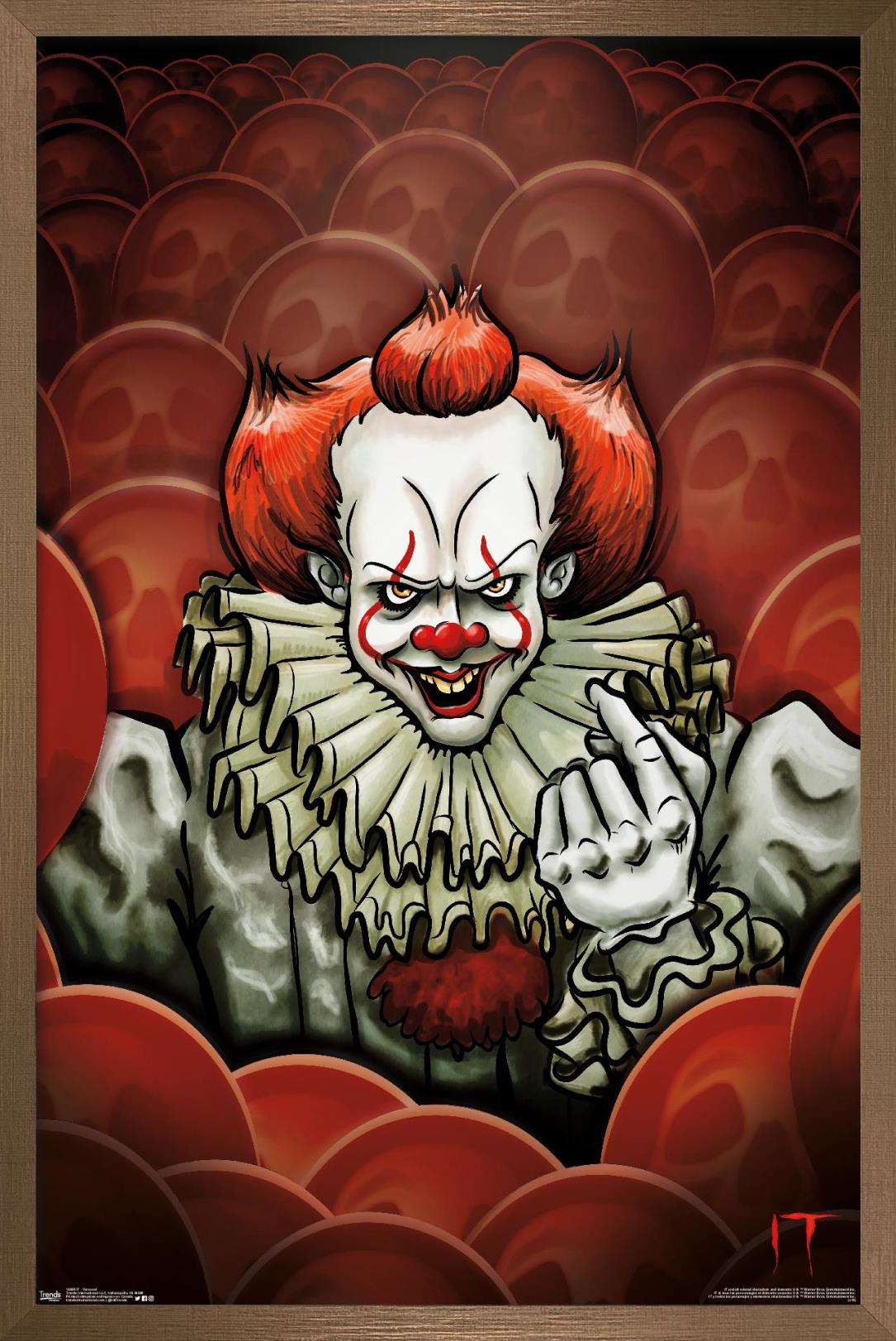 IT - Brandon Yarwood Illustration Wall Poster, 14.725" x 22.375", Framed