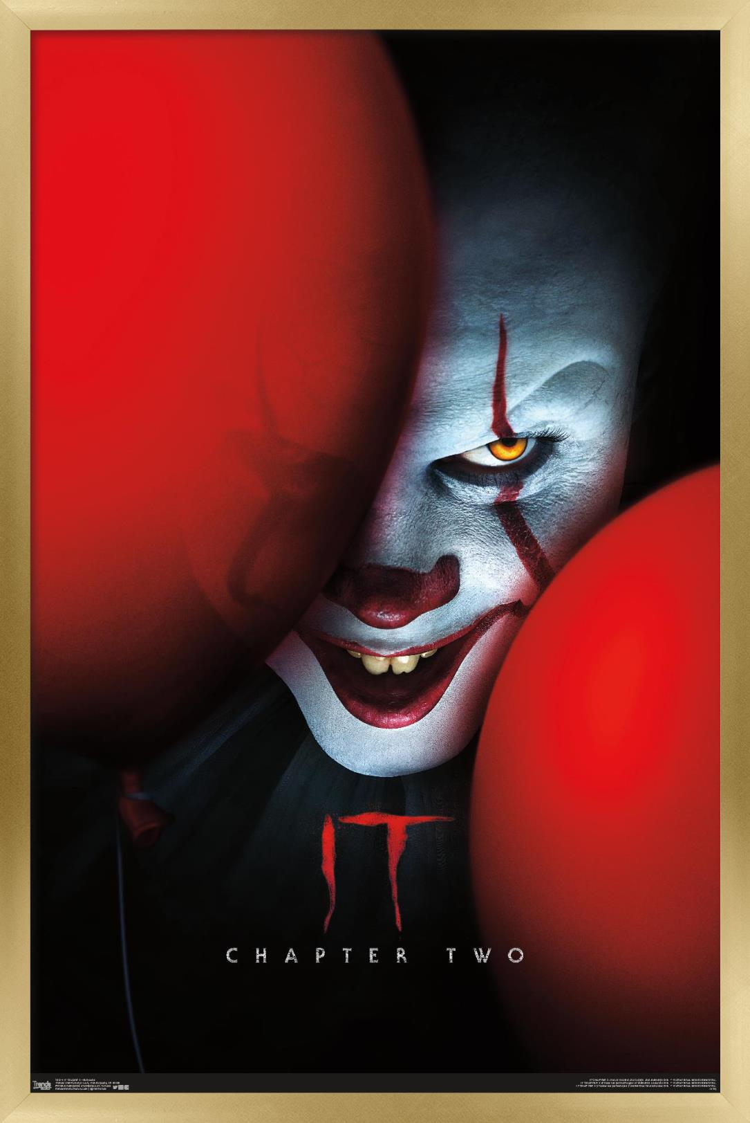 IT Chapter 2 - Balloons Wall Poster, 14.725" x 22.375", Framed