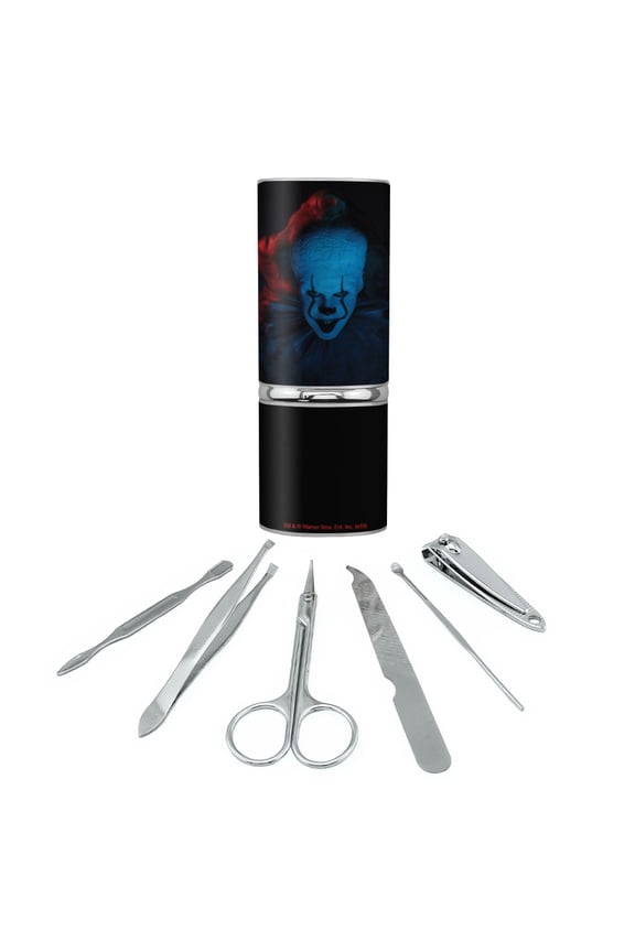 IT: Chapter 2 Blue Pennywise Stainless Steel Manicure Pedicure Grooming Beauty Care Travel Kit