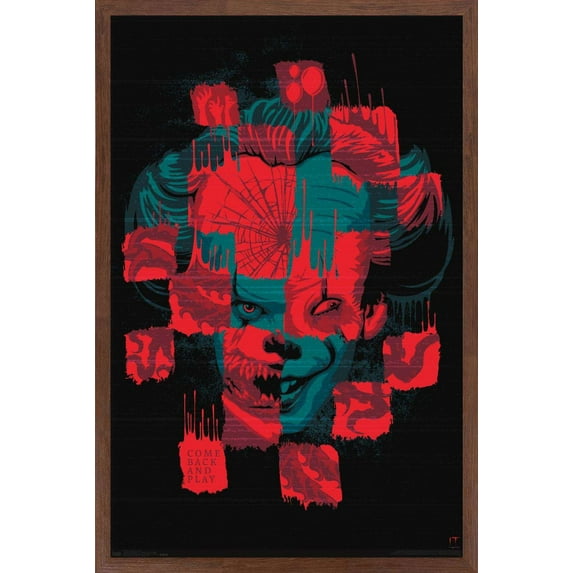 IT: Chapter 2 - Faces Wall Poster, 14.725" x 22.375", Framed