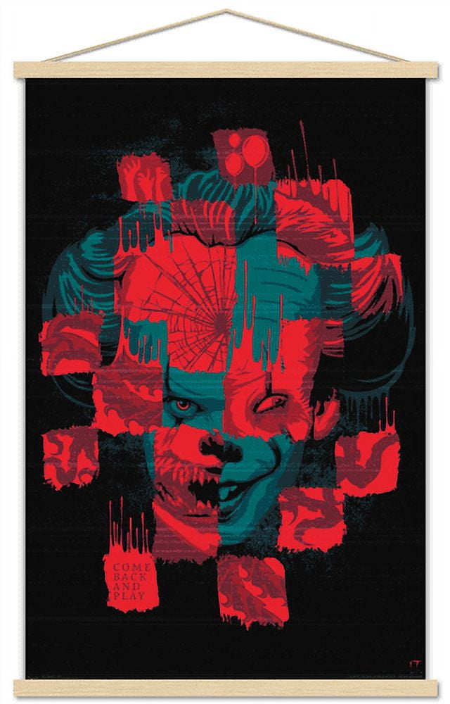 IT: Chapter 2 - Faces Wall Poster with Wooden Magnetic Frame, 22.375" x 34"