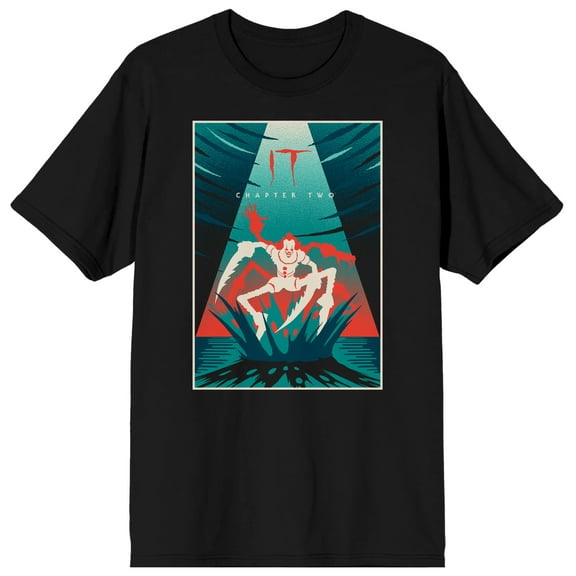 IT Chapter 2 Pennywise Men's Black Graphic Tee-XL