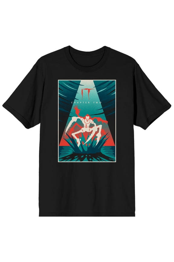 IT Chapter 2 Pennywise Men's Black Graphic Tee-XXL