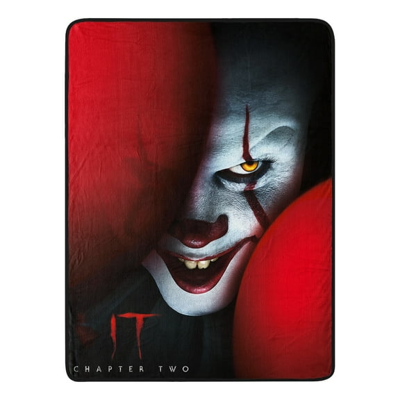 IT Chapter 2 Pennywise the Clown Super Plush Throw Blanket 46" x 60" (117cm x 152cm)