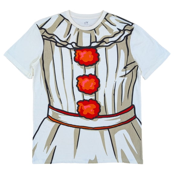 IT Chapter Two Mens Short Sleeve Pennywise Costume T-Shirt Medium