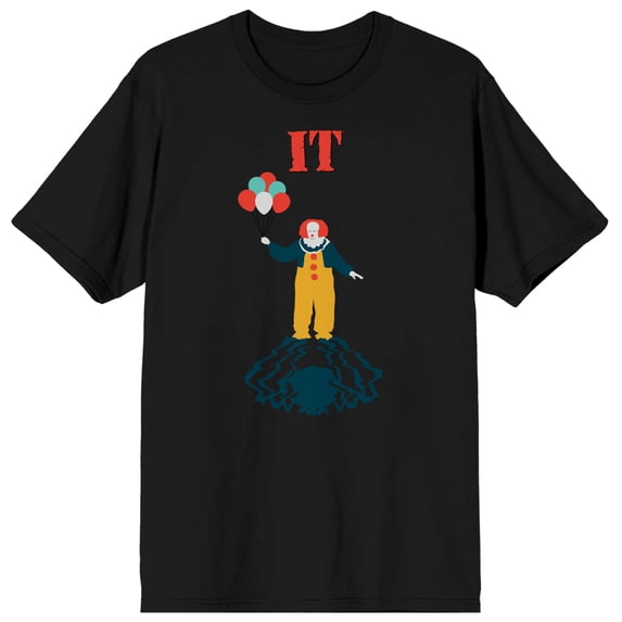 IT Classic Pennywise with Balloons Men's Black Graphic Tee-XXL