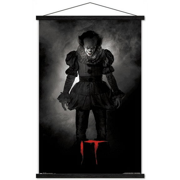 IT - Clown Wall Poster with Magnetic Frame, 22.375" x 34"