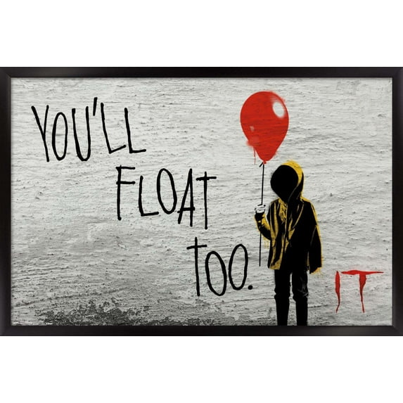 IT - Float Wall Poster, 14.725" x 22.375", Framed