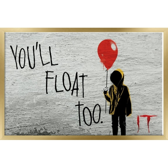 IT - Float Wall Poster, 22.375" x 34", Framed