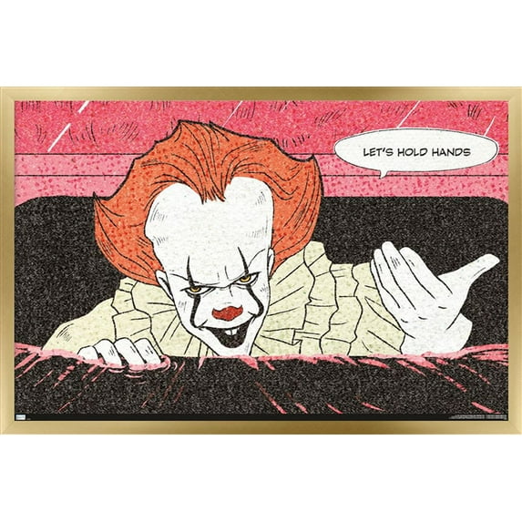 IT - Let's Hold Hands Wall Poster, 22.375" x 34" Framed