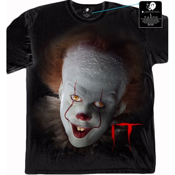 IT Men's Illustrated Face T-Shirt 2XL