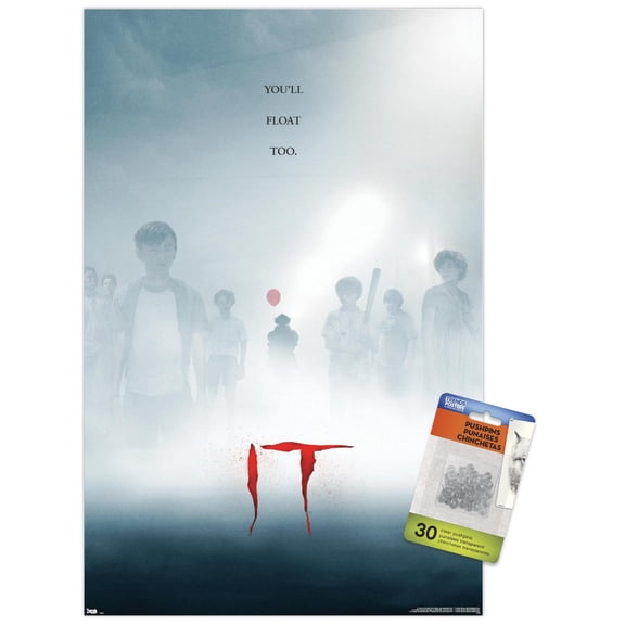 IT - Mist Wall Poster with Push Pins, 14.725" x 22.375"