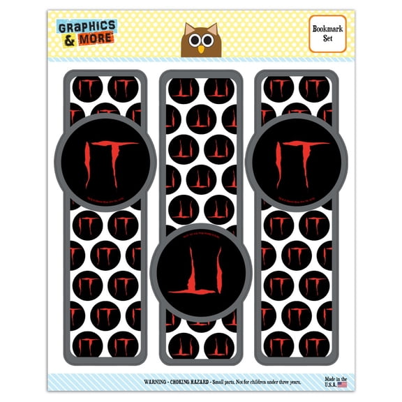 IT Movie Logo Set of 3 Glossy Laminated Bookmarks