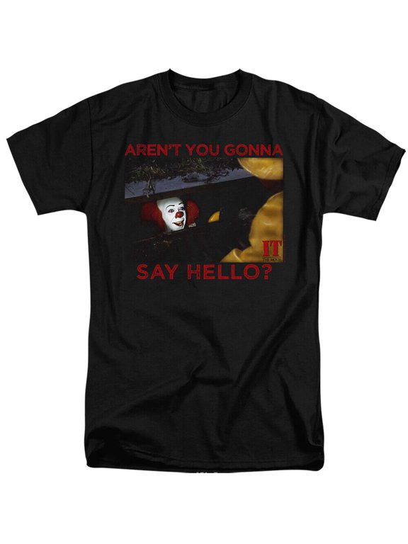 IT Movie Tall T-Shirt Say Hello Black Tee
