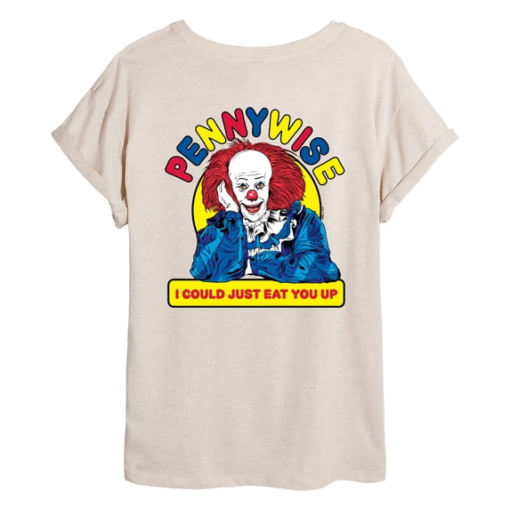 IT - Pennywise Eat You - Juniors Oversized Graphic T-Shirt