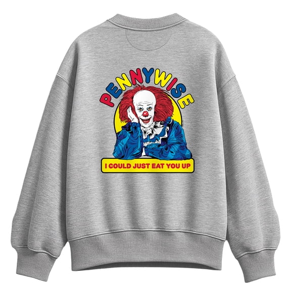 IT Movie - Pennywise Eat You Oversized Fleece Crew Sweatshirt