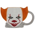 thumbnail image 1 of IT Pennywise Standard Ceramic 3D Sculpted Mug, Silver Buffalo, 1 of 4