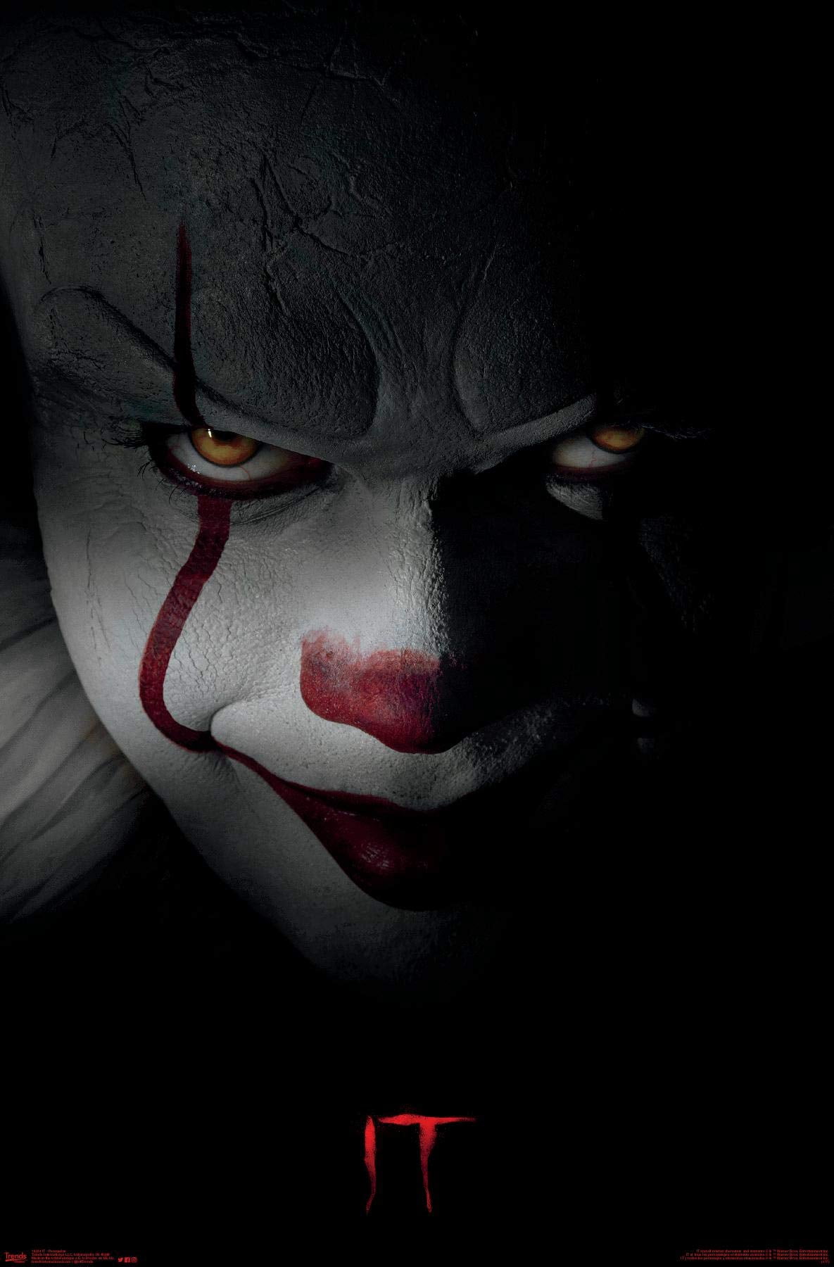 IT - Pennywise Wall Poster, 14.725" x 22.375", Framed