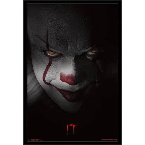 IT - Pennywise Wall Poster, 22.375" x 34", Framed