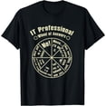 thumbnail image 1 of IT Professional Funny Wheel Of Answers Tech Support Job Work T-Shirt, 1 of 3