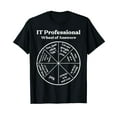 thumbnail image 1 of IT Professional Wheel Of Answers Fun Tech Support Men Women T-Shirt, 1 of 5