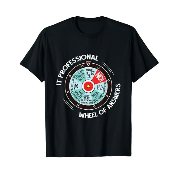 IT Professional Wheel Of Answers - Funny IT Tech Check List T-Shirt
