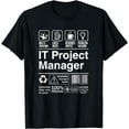 thumbnail image 1 of IT Project Manager Product Label Funny Gift T-Shirt, 1 of 4