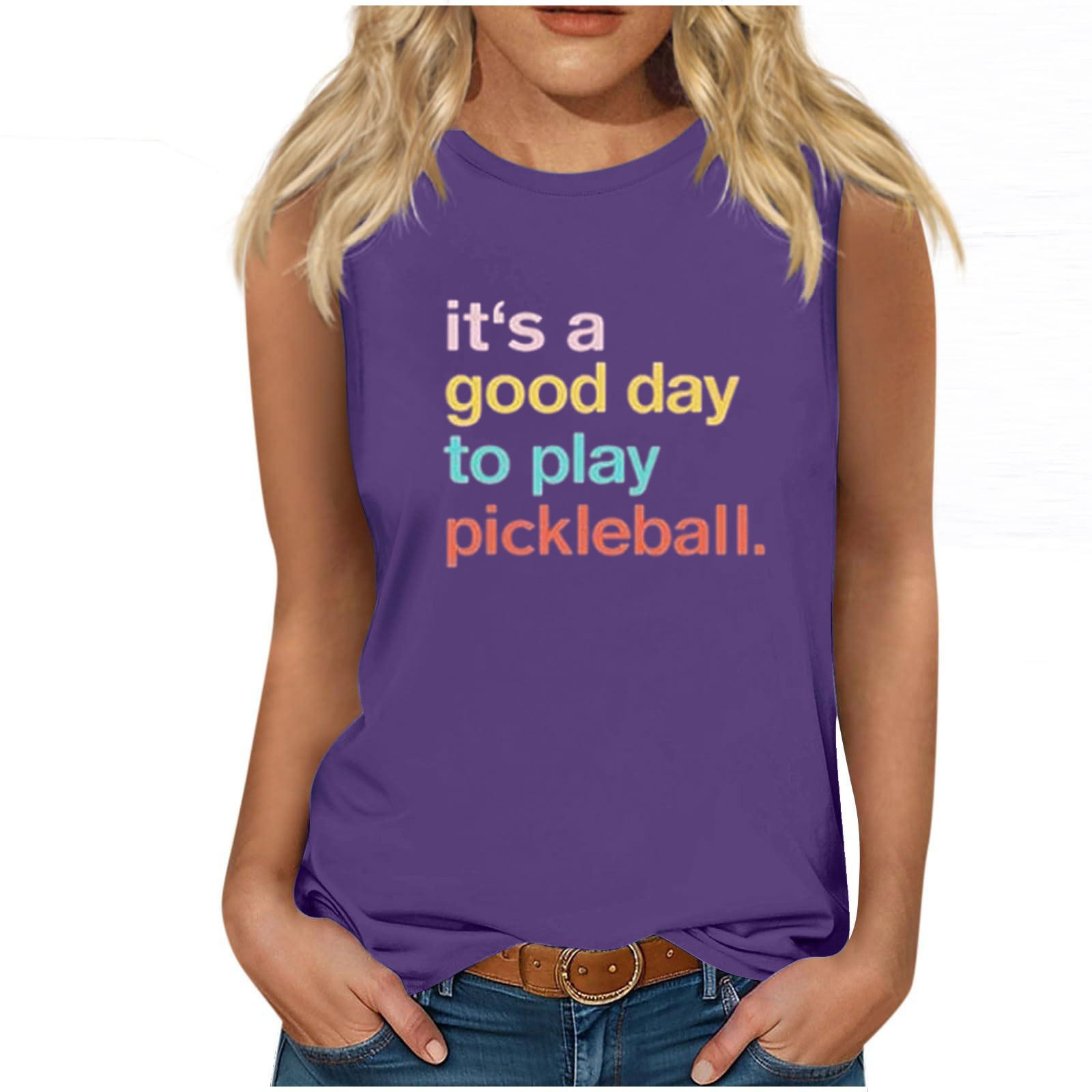 IT'S A GOOD DAY TO PALY PICKLEBALL Women 2024 Summer Tank Tops Loose ...