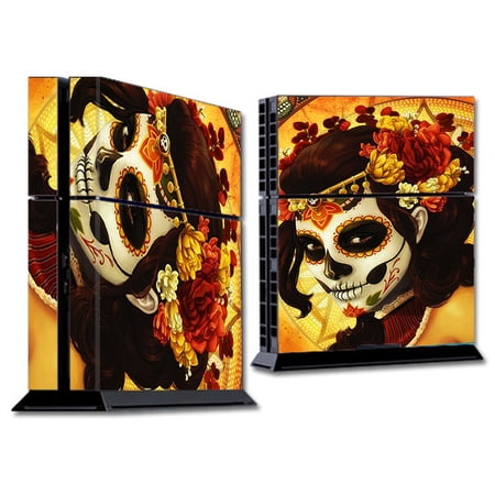 IT'S A SKIN PS4 Controller Skin for Sony PlayStation 4 Console Controller Decal Stickers Skins Cover -Skull Girl Dia de Los Muertos Paint