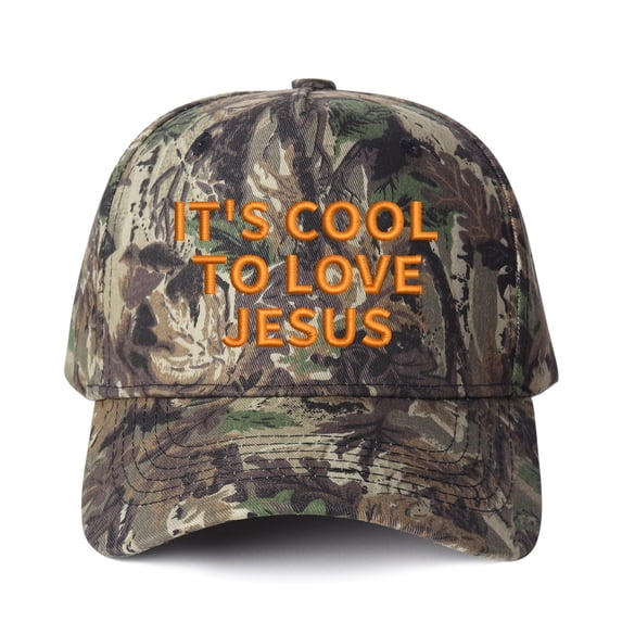 IT'S COOL TO LOVE JESUS Letter Embroidered Color Block Trucker Hat Unisex Adjustable Cotton Breathable Fashion Cap for Travel Daily Wear