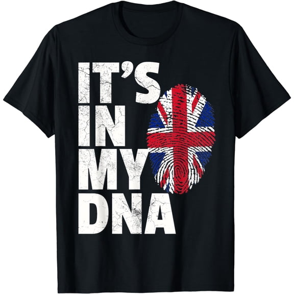 IT'S IN MY DNA British Flag England UK Britain Union Jack T-Shirt