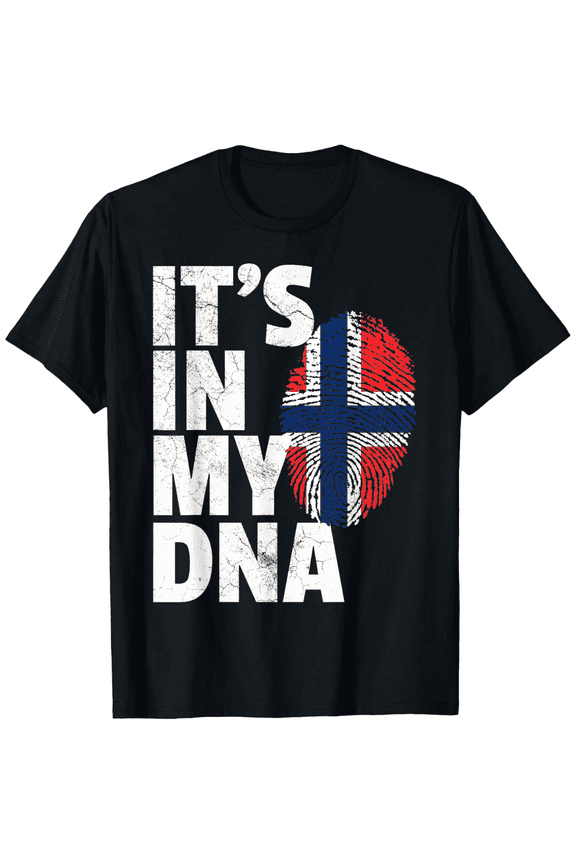 IT'S IN MY DNA Norwegian Norway Flag Pride Gift Mens T-Shirt