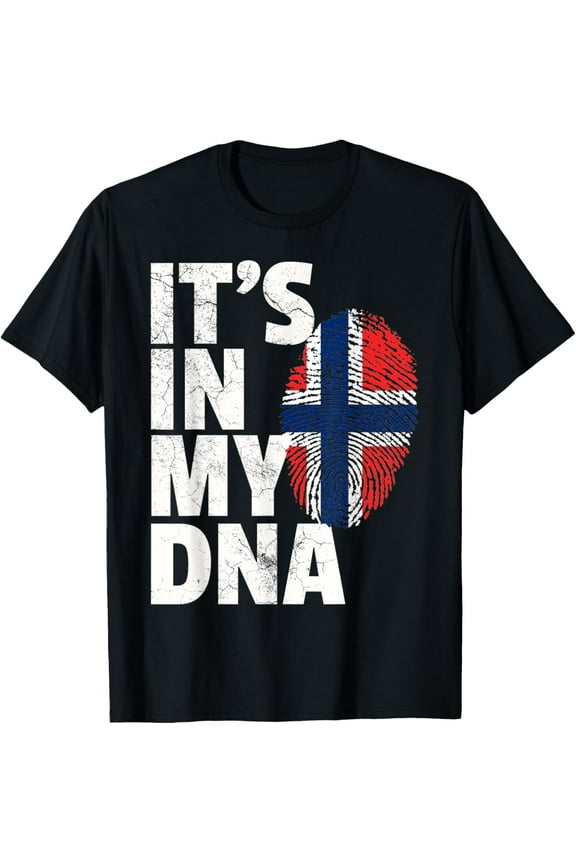IT'S IN MY DNA Norwegian Norway Flag Pride Men Women Gift T-Shirt