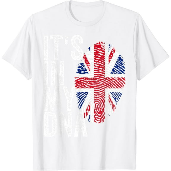 IT'S IN MY DNA UK Union Jack England Flag EU United Kingdom T-Shirt