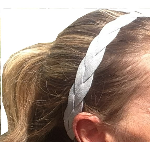 IT'S RIDIC! No Slip Grip/Non-Slip Sports/Athletic Nylon Triple Braided Sports Headband (Grey)