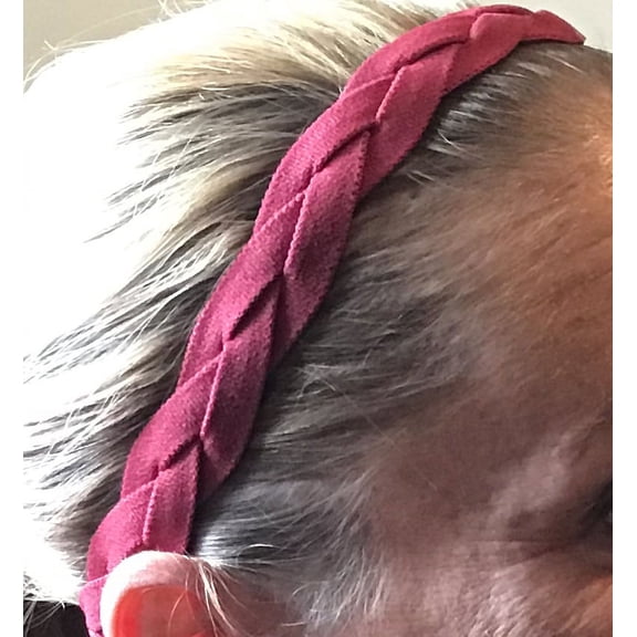IT'S RIDIC! No Slip Grip/Non-Slip Sports/Athletic Nylon Triple Braided Sports Headband (Maroon)