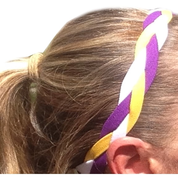 IT'S RIDIC! No Slip Grip/Non-Slip Sports/Athletic Nylon Triple Braided Sports Headband