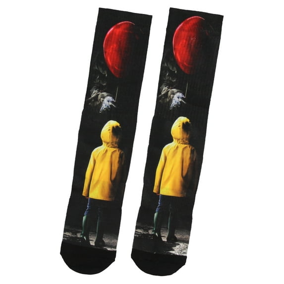 Stephen King IT Georgie And Pennywise With Red Balloon Sublimated Crew Socks